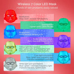 Máscara Facial LED 7 Colores Recargable