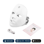 Máscara Facial LED 7 Colores Recargable